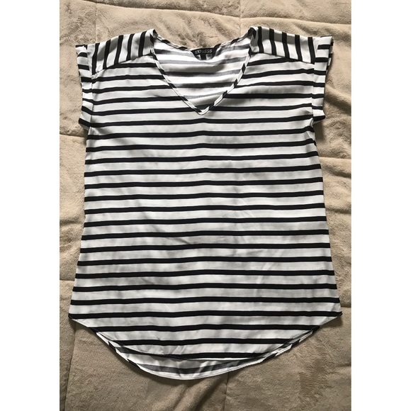 Express Tops - Express striped tee/blouse